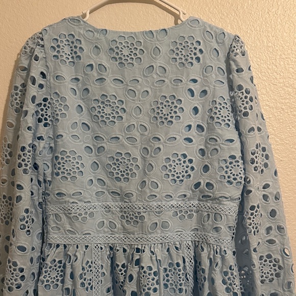Layered with Love Size M Light Blue Eyelet Dress - Picture 8 of 12